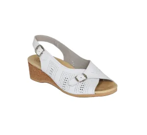 #562 Classic Perforated Sling-back | White