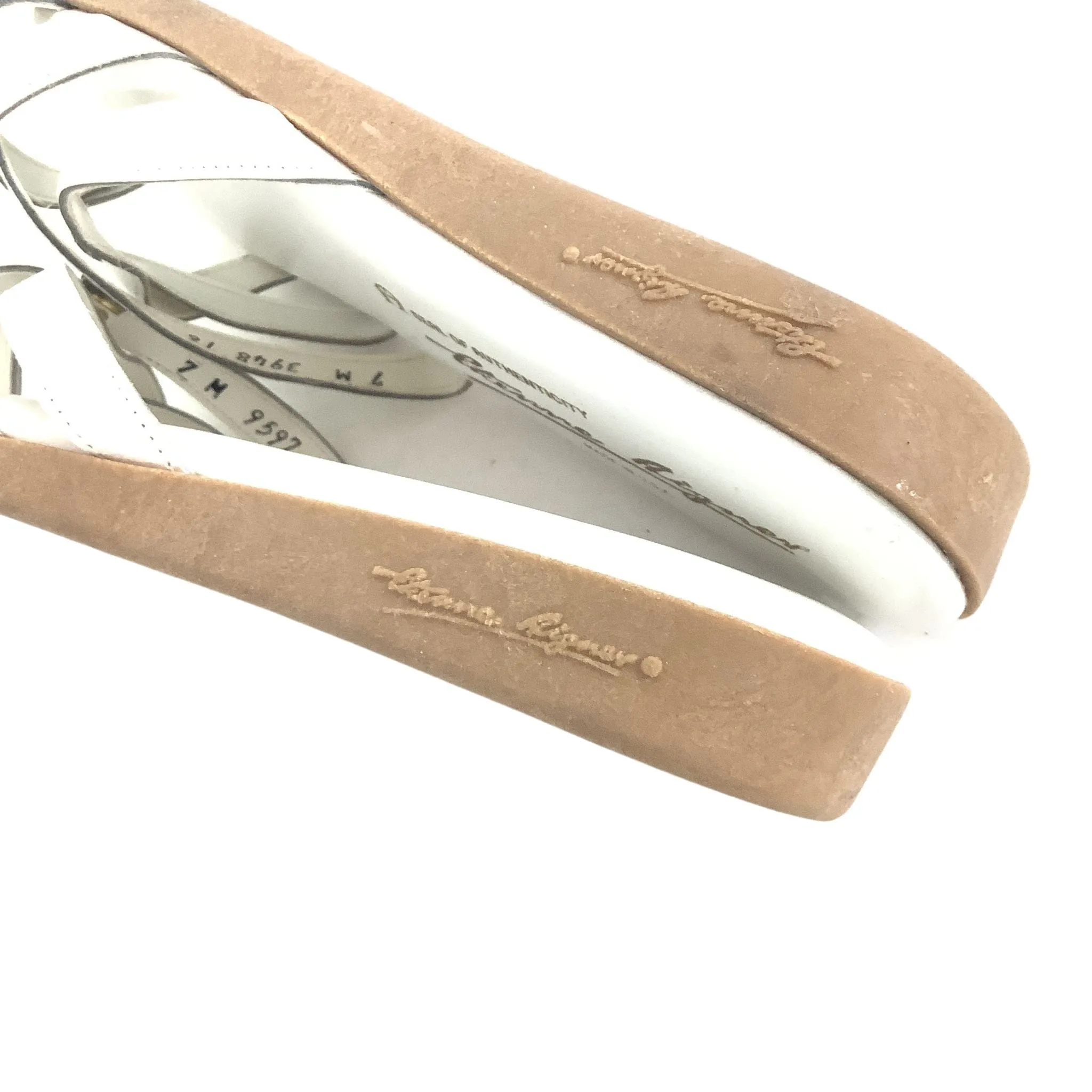 Aigner White Flat Sandals