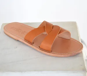 Ancient Greek leather sandals, Tan natural sandals, Women Greek leather sandals, Leather sandals, Women's leather sandals YASEMI