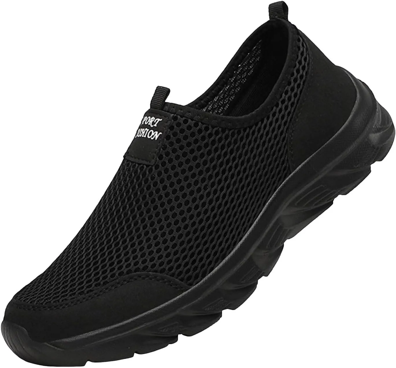 Arch Support Walking Shoes for Men Comfortable Breathable Lightweight Tennis Shoe Soft Flat Soled Elderly Shoes