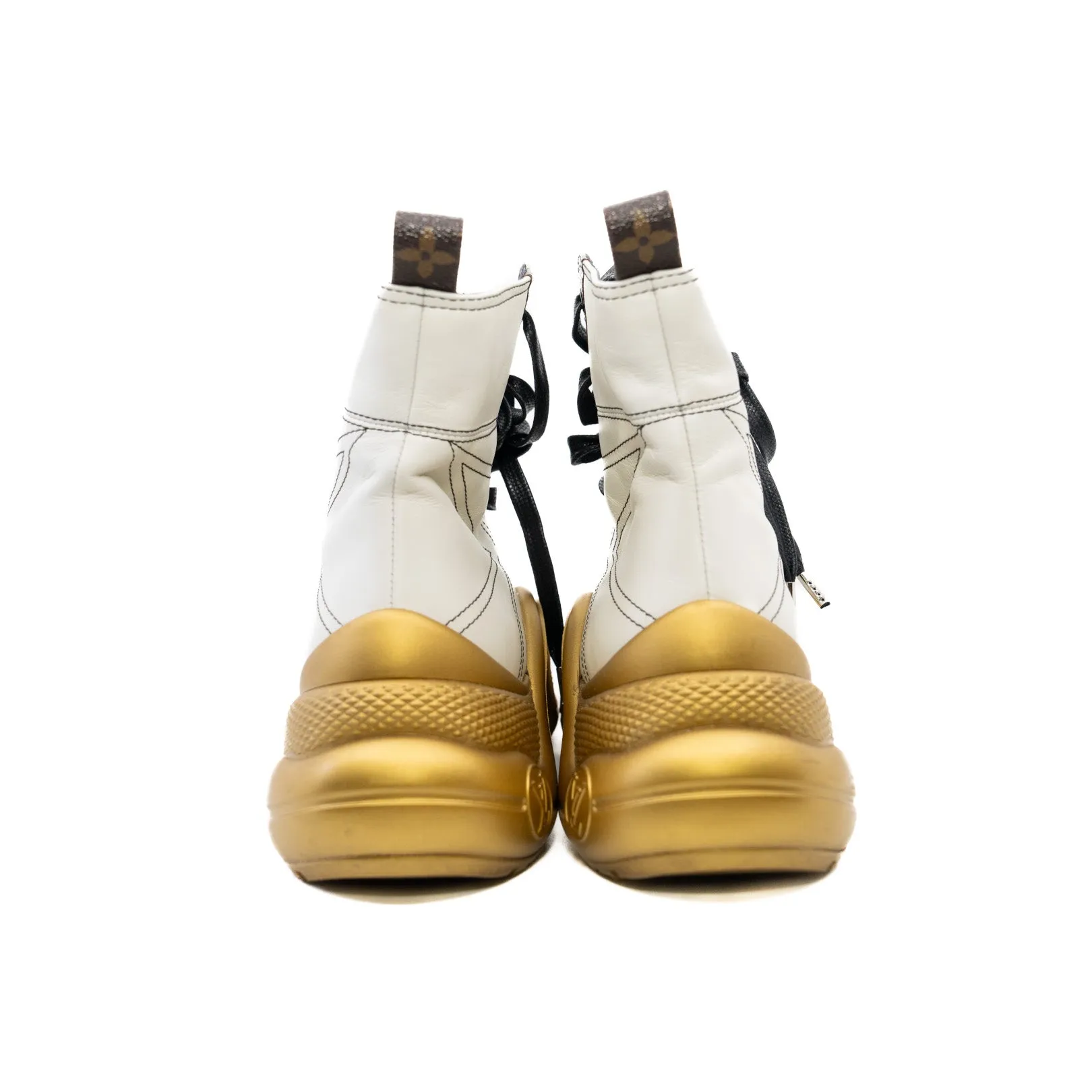 Archlight High Top Sneakers White/Black Leather Size 38