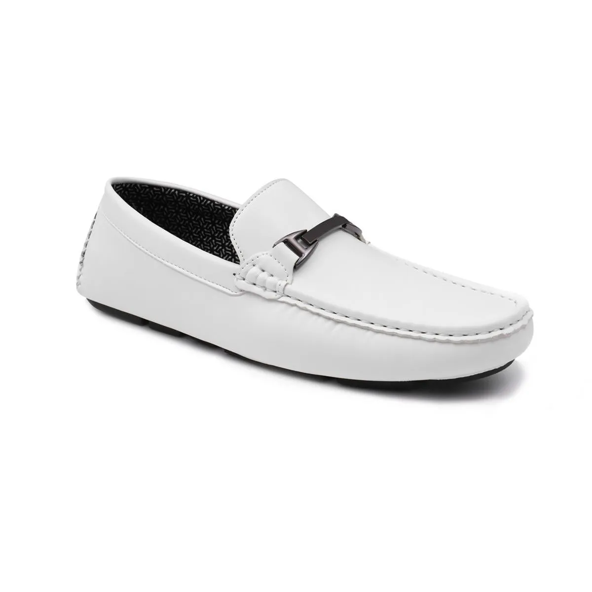 Aston Marc Mens Charter-03 Faux Leather Moccasin Loafers