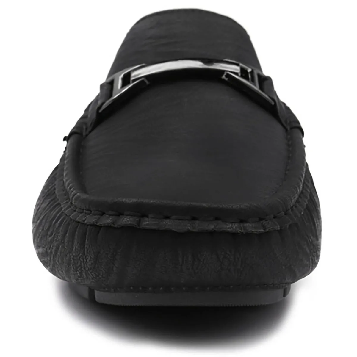 Aston Marc Mens Charter-03 Faux Leather Moccasin Loafers