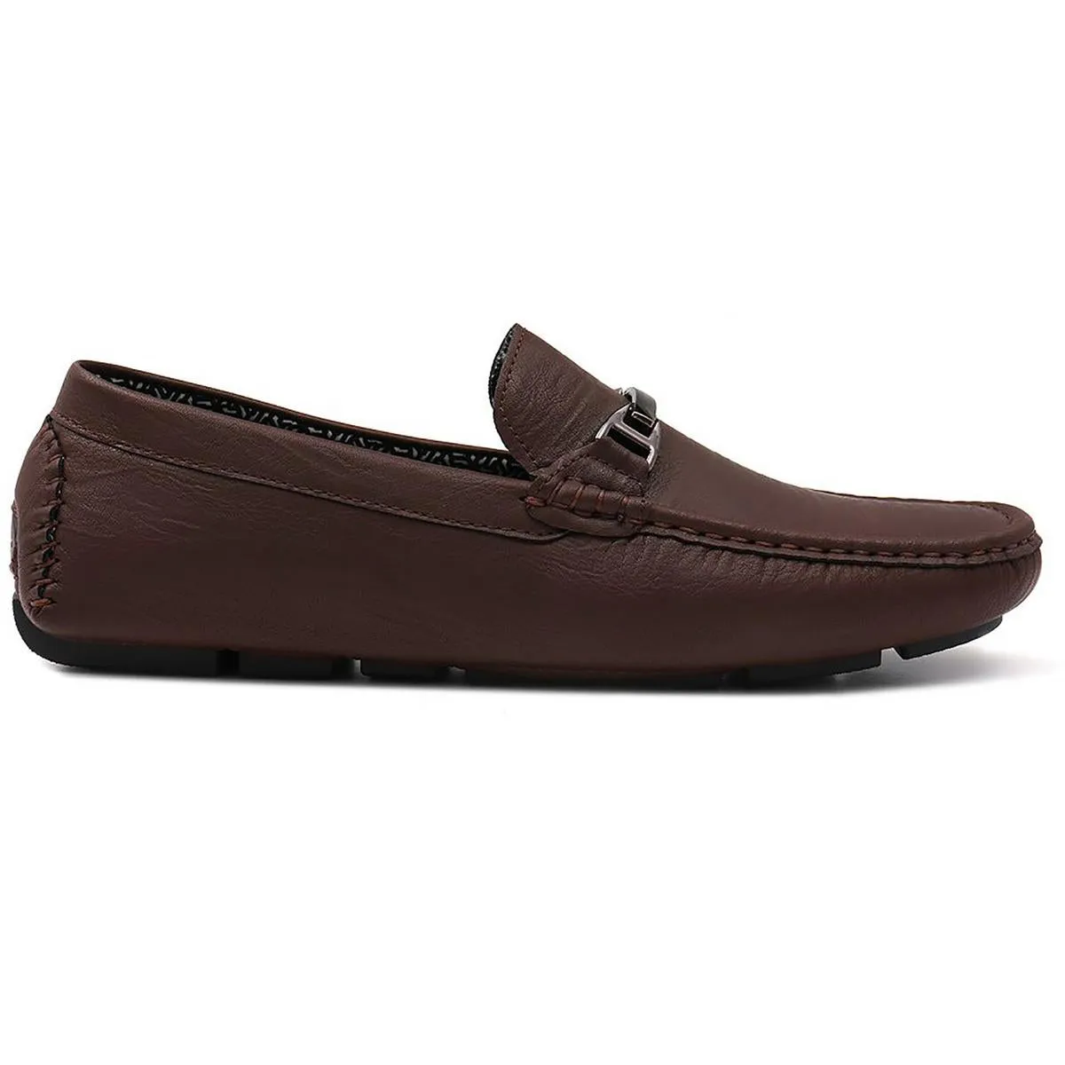 Aston Marc Mens Charter-03 Faux Leather Moccasin Loafers