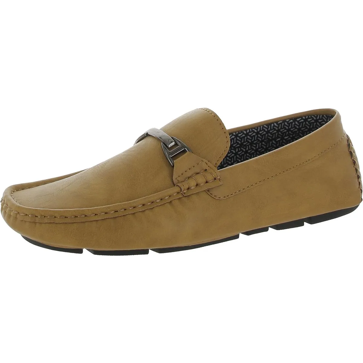 Aston Marc Mens Charter-03 Faux Leather Moccasin Loafers