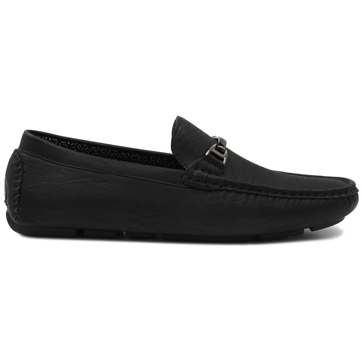 Aston Marc Mens Charter-03 Faux Leather Moccasin Loafers