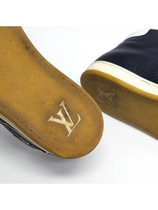 Big logo navy color high top sneakers 255MM