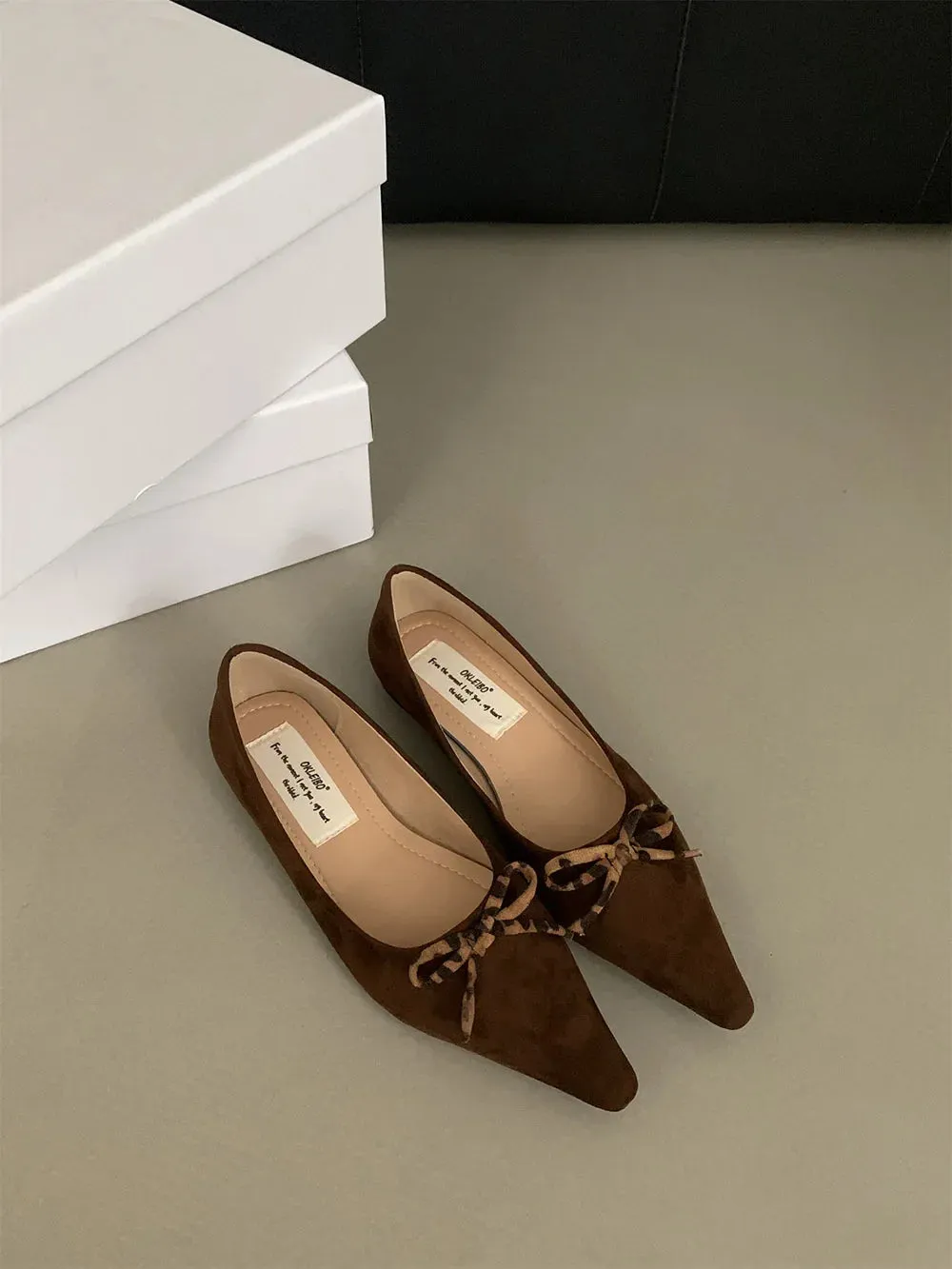 binfenxie  -  Pointed Toe Women Loafers 2024 New Arrivals Autumn Spring Dress Shoes Low Heeled Flats Bow Design Casual Slides Mules Shoes