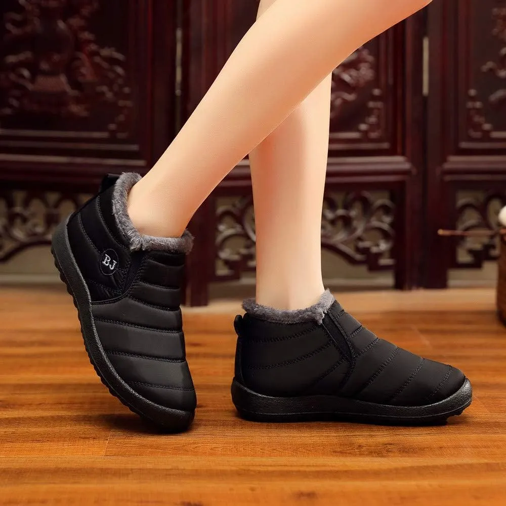 Black Winter Boots for Women Wide Calf Womens Snow Boots 9.5 Wide Warm Winter Boots Women Womens Snow Shoes Ankle Tall Black Winter Boots for Women