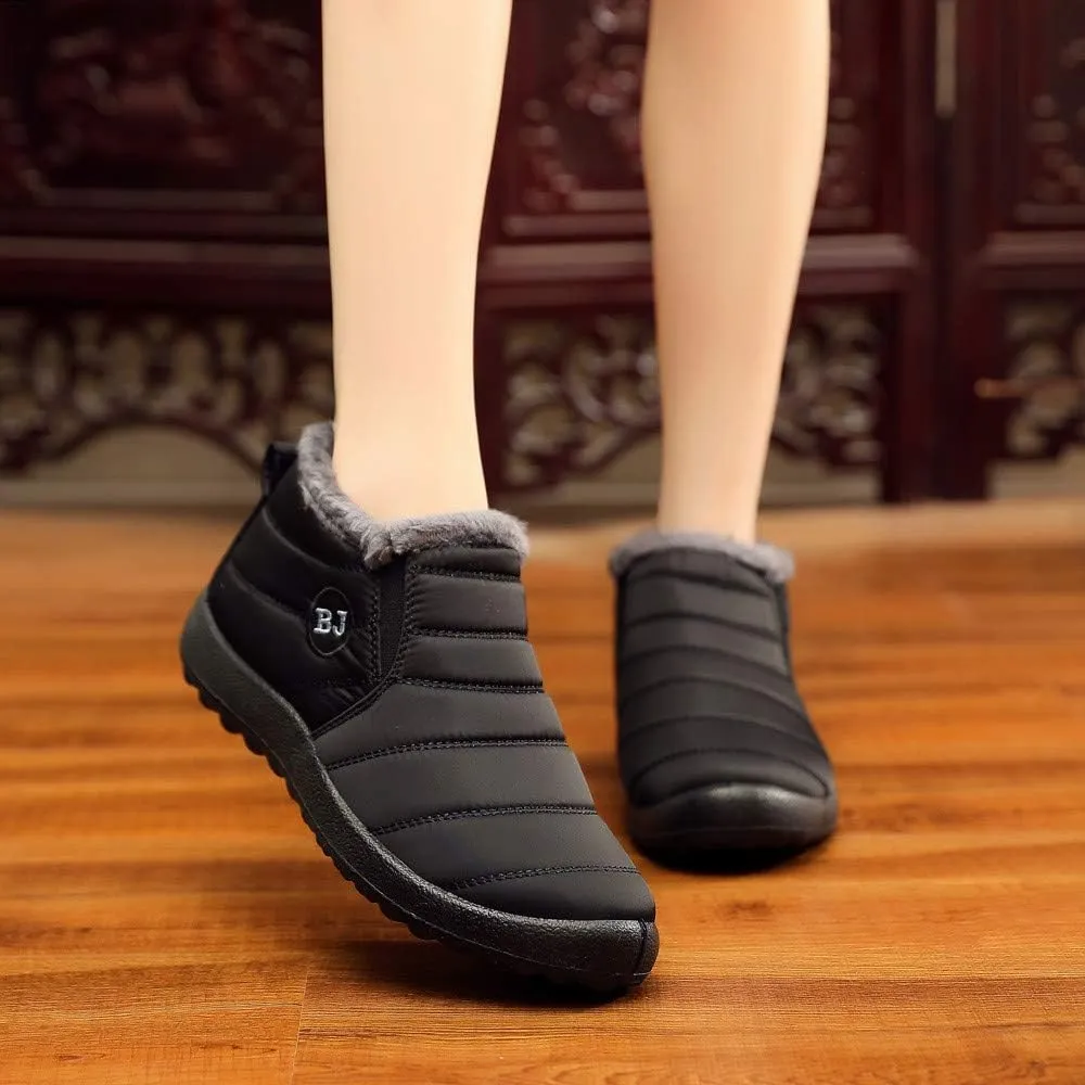 Black Winter Boots for Women Wide Calf Womens Snow Boots 9.5 Wide Warm Winter Boots Women Womens Snow Shoes Ankle Tall Black Winter Boots for Women