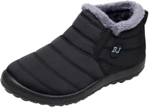 Black Winter Boots for Women Wide Calf Womens Snow Boots 9.5 Wide Warm Winter Boots Women Womens Snow Shoes Ankle Tall Black Winter Boots for Women