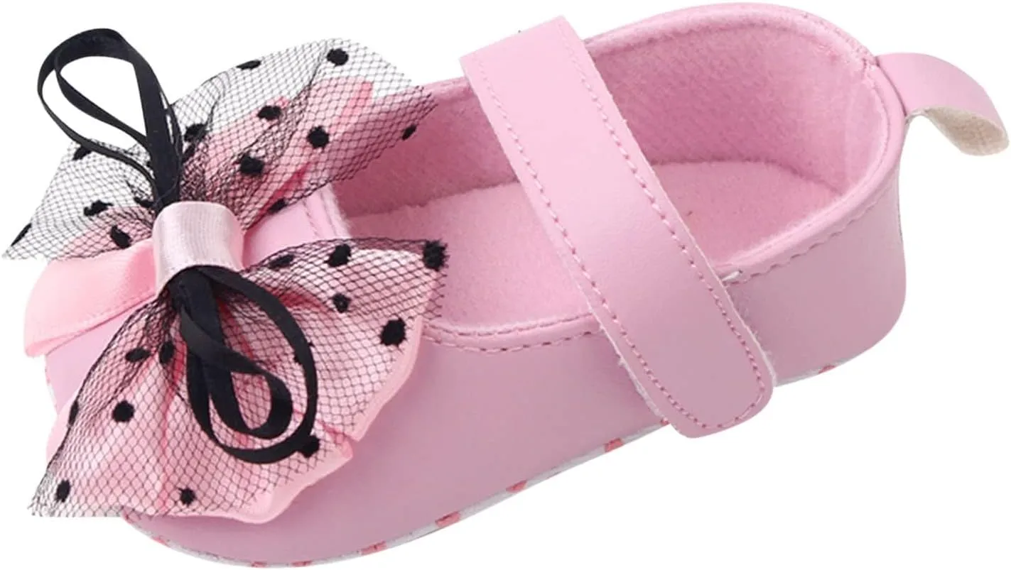 Boots for Toddler Babies Boys Infant Toddler Shoes Soft Sole Bow Hook Loop Casual Shoes Princess Shoes Dance Shoe