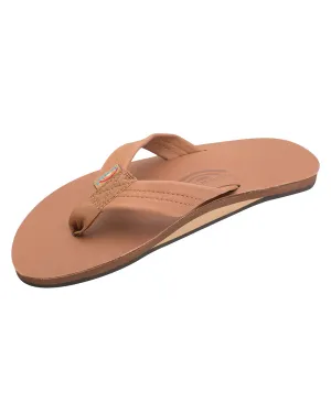 CLASSIC LEATHER SINGLE LAYER SANDAL - TAN