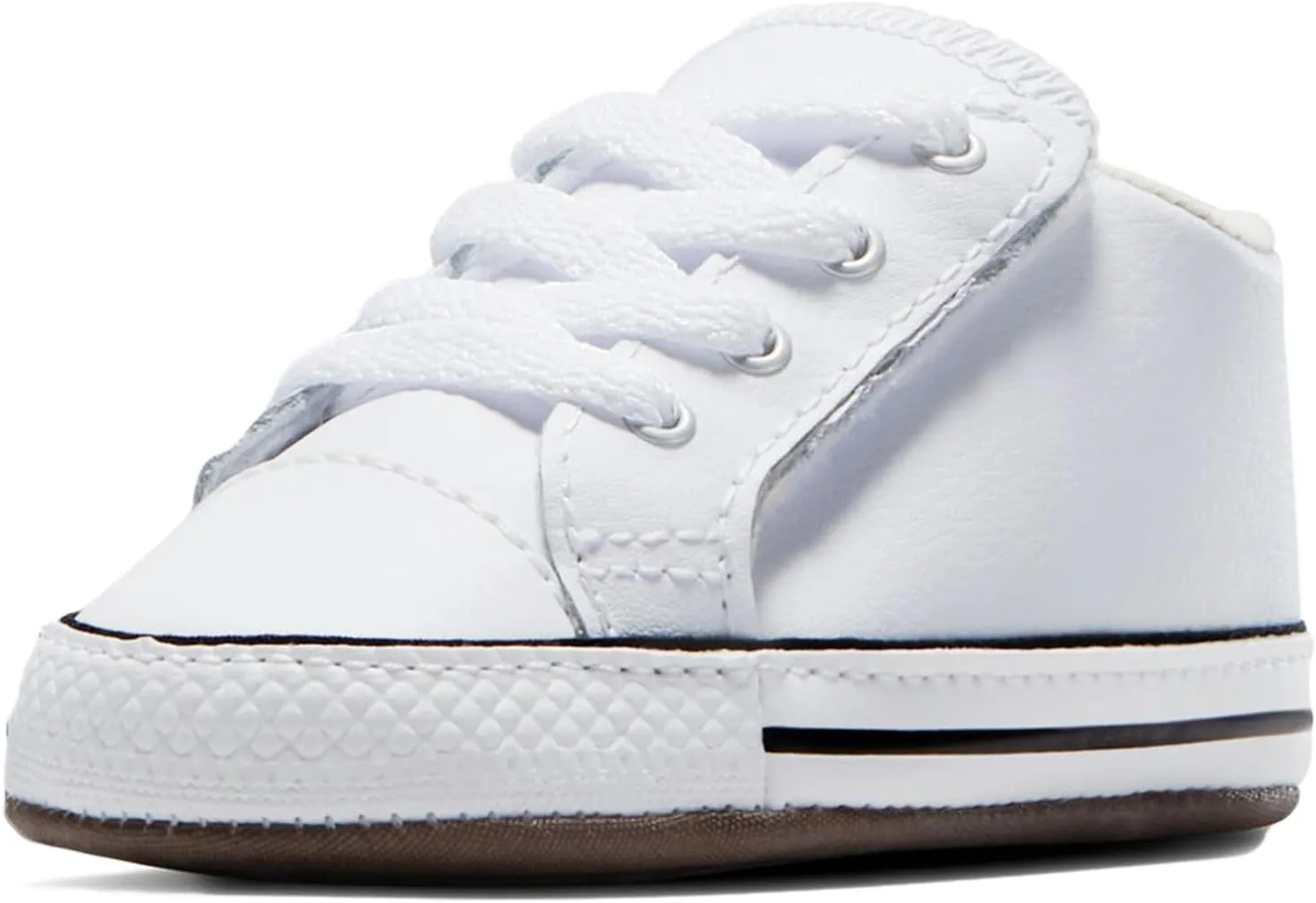 Converse Baby Chuck Taylor All Star Cribster (Infant/Toddler) Sneaker, White/Natural Ivory/White, 1 US Unisex