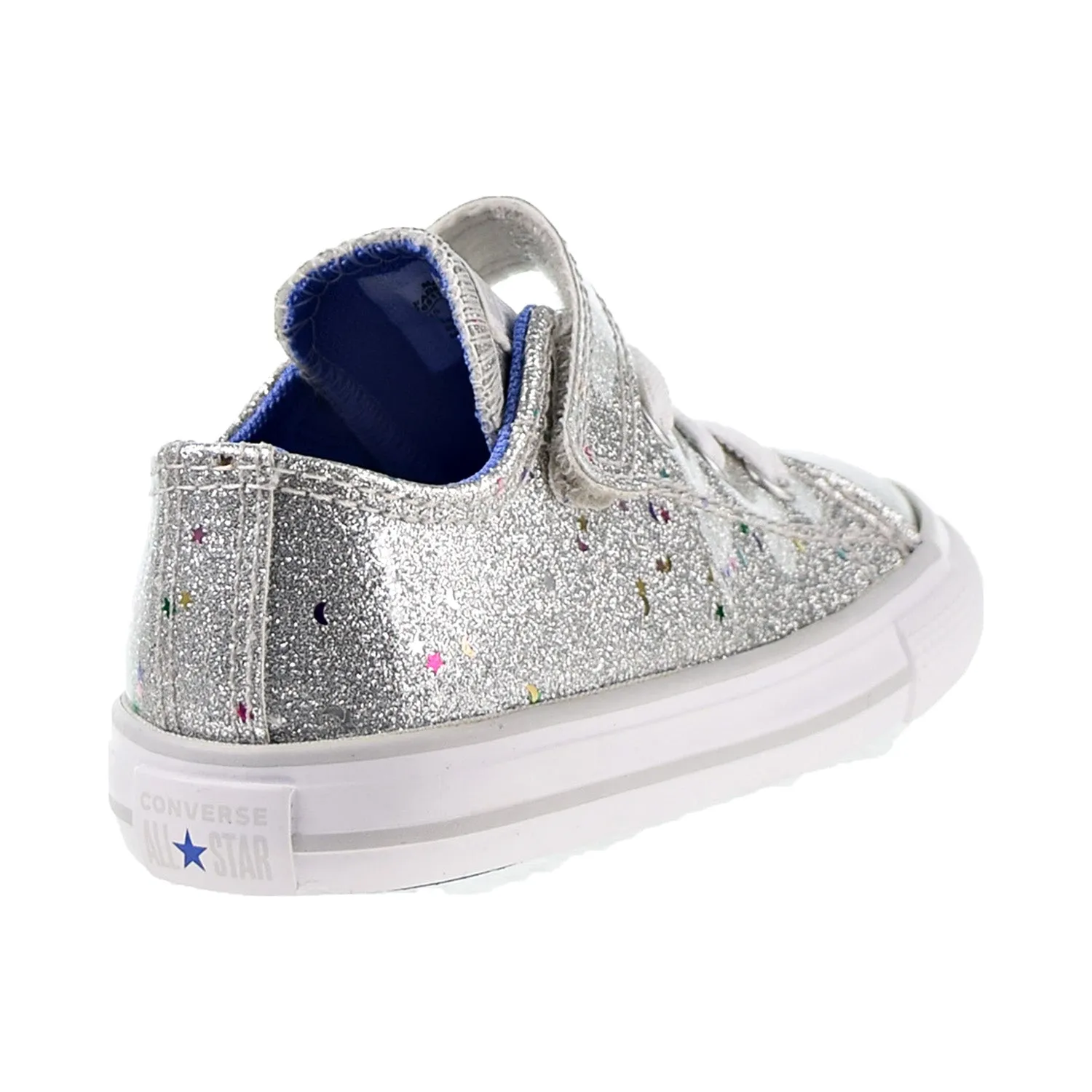 Converse Chuck Taylor All Star 1V OX Toddler's Shoes Silver-Ozone Blue