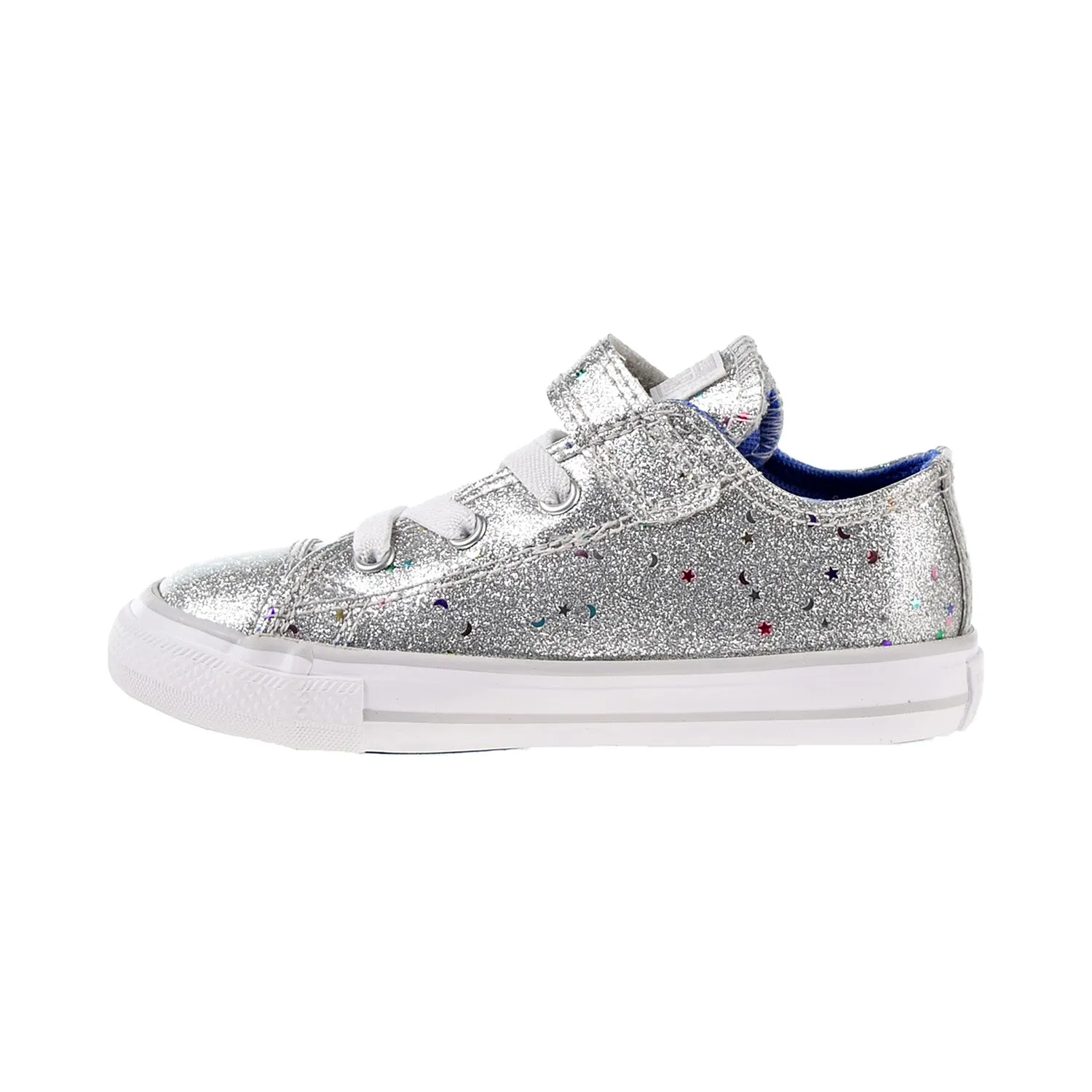 Converse Chuck Taylor All Star 1V OX Toddler's Shoes Silver-Ozone Blue