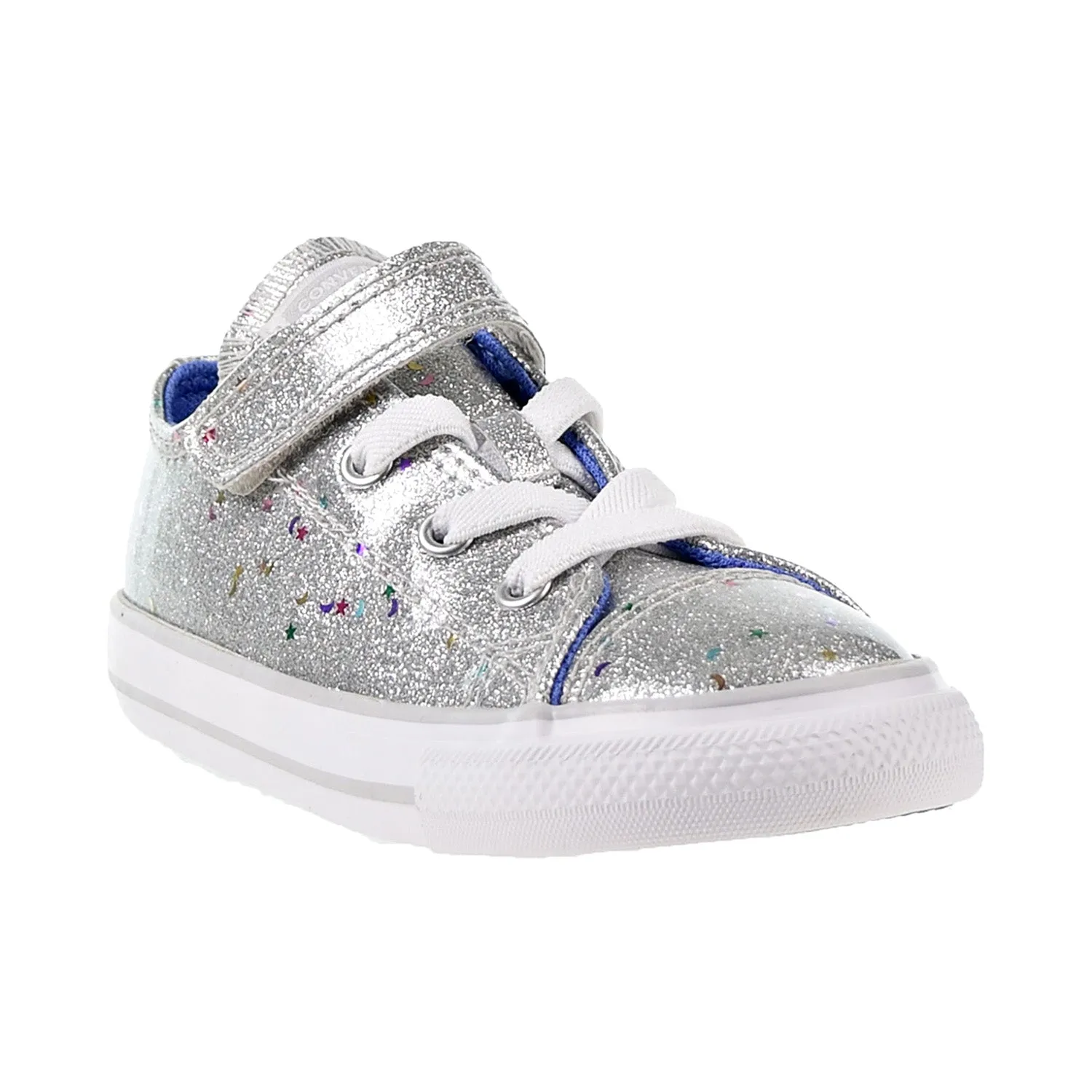 Converse Chuck Taylor All Star 1V OX Toddler's Shoes Silver-Ozone Blue
