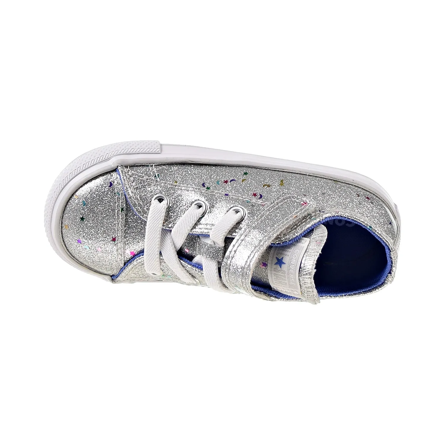 Converse Chuck Taylor All Star 1V OX Toddler's Shoes Silver-Ozone Blue