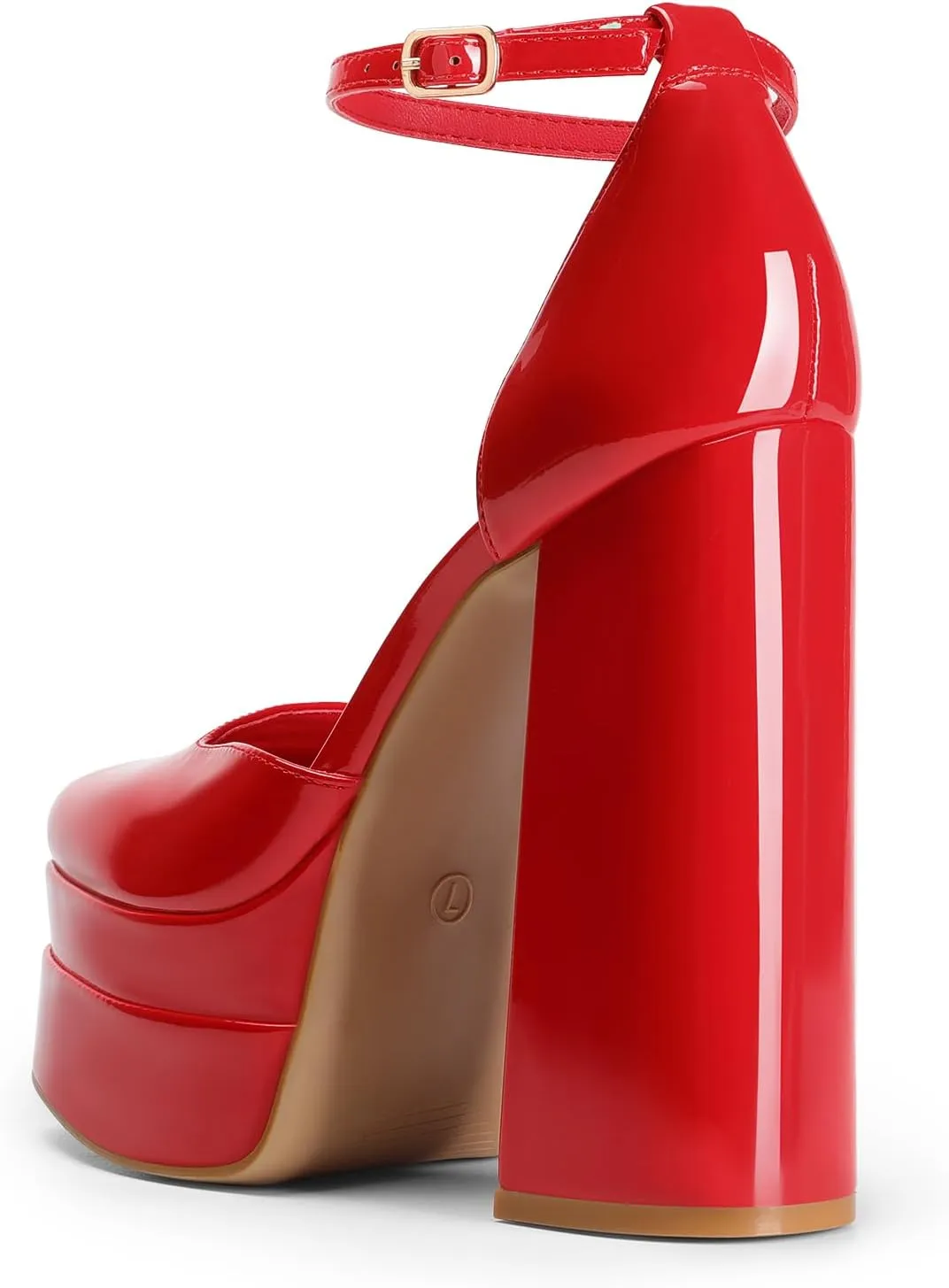 DREAM PAIRS Womens High Chunky Platform Closed Toe Block Heels Square Toe Ankle Strap Dress Wedding Party Pumps Shoes Aurelia