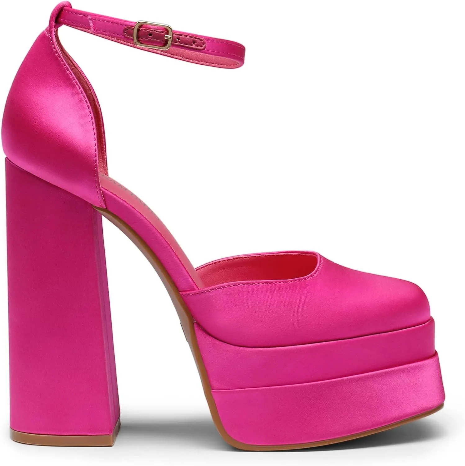 DREAM PAIRS Womens High Chunky Platform Closed Toe Block Heels Square Toe Ankle Strap Dress Wedding Party Pumps Shoes Aurelia