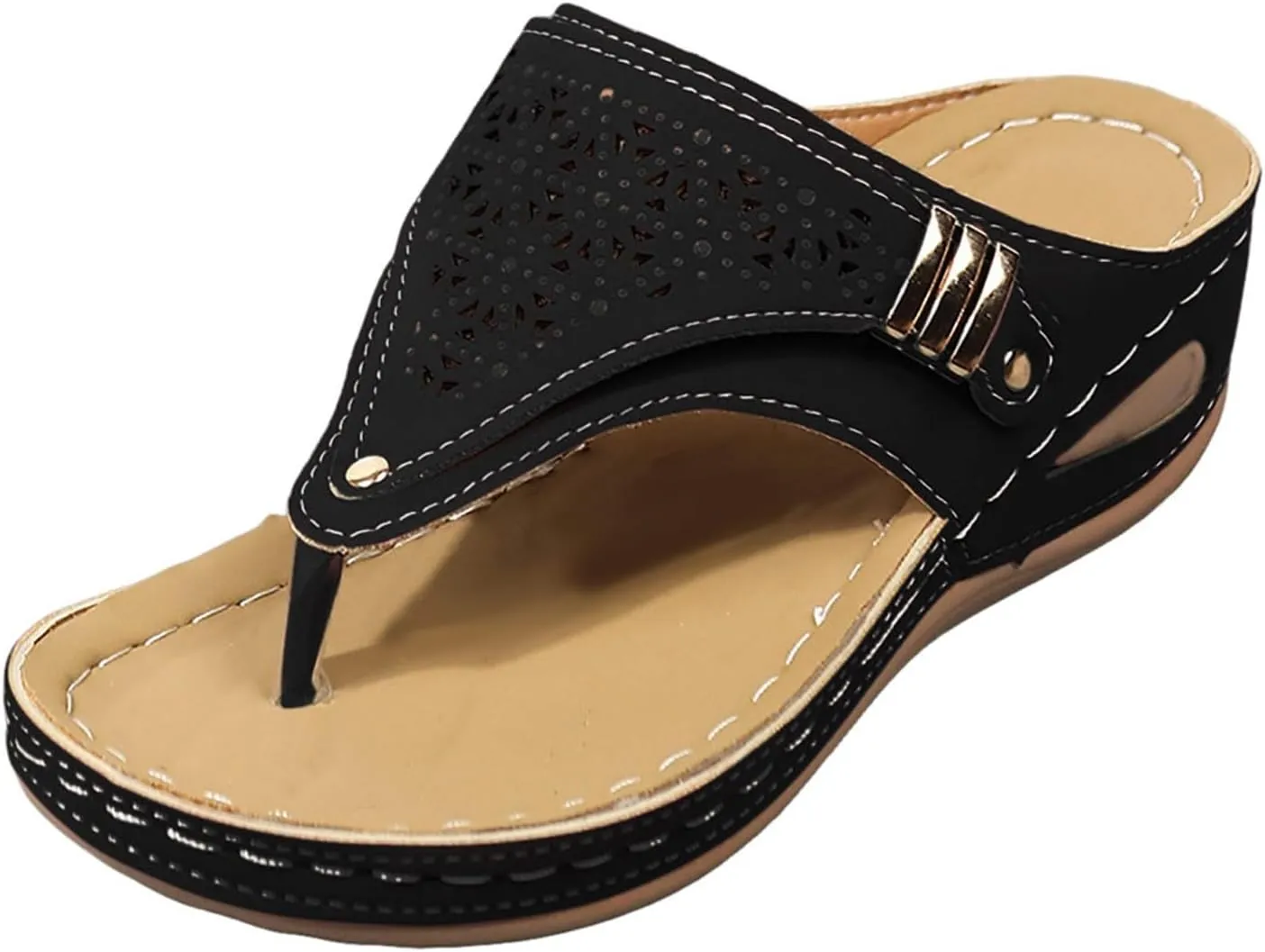 Espadrilles Wedge Sandals for Women 2025 Orthopedic Arch Support Non Slip Wedges Flip Flops Summer Comfortable Dressy Casual Beach Slippers Vacation Party Shoes