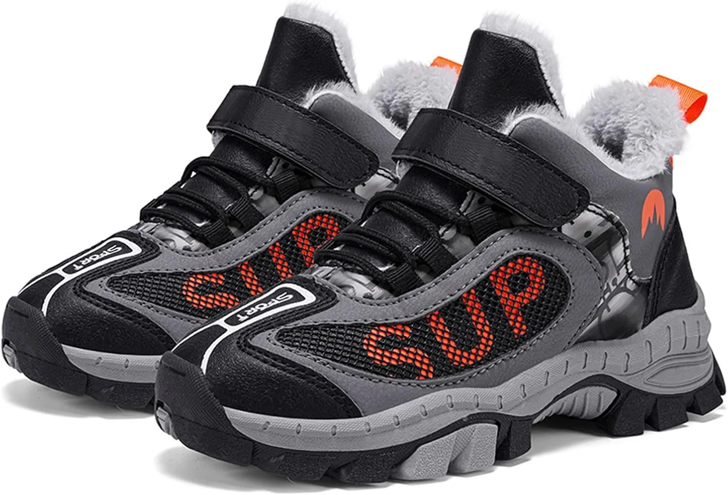 FLIOZY Kids Hiking Boots Boys Girls Winter Snow Boots Non Slip Warm Snow Sports Shoes Outdoor Walking Climbing Sneaker