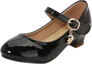 Girls High Heels Shoes Toddler Baby Summer Casual Solid Color School Student Leather PU Children Toddler Sandals