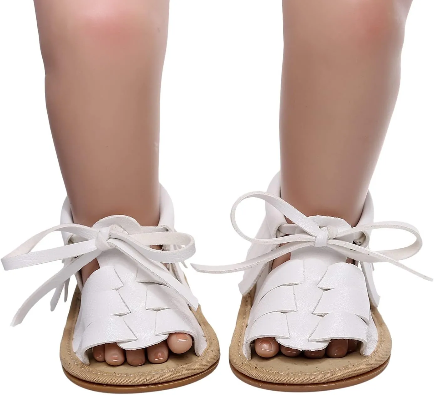 Girls Sandals Toddler Summer Rubber Sole Pu Leather Mesh Boys First Walkers Princess Dress Outdoor Tassels Shoes