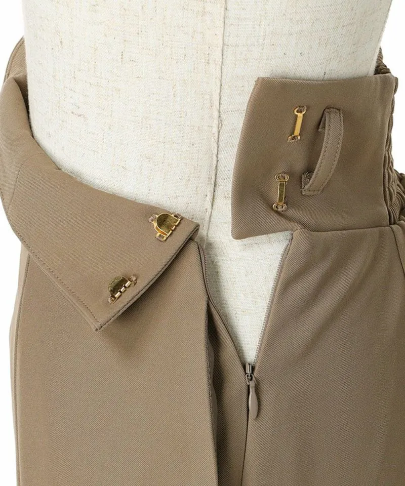 High Waist Narrow Flared Skirt with Belt / an another angelus [51BG02p003].