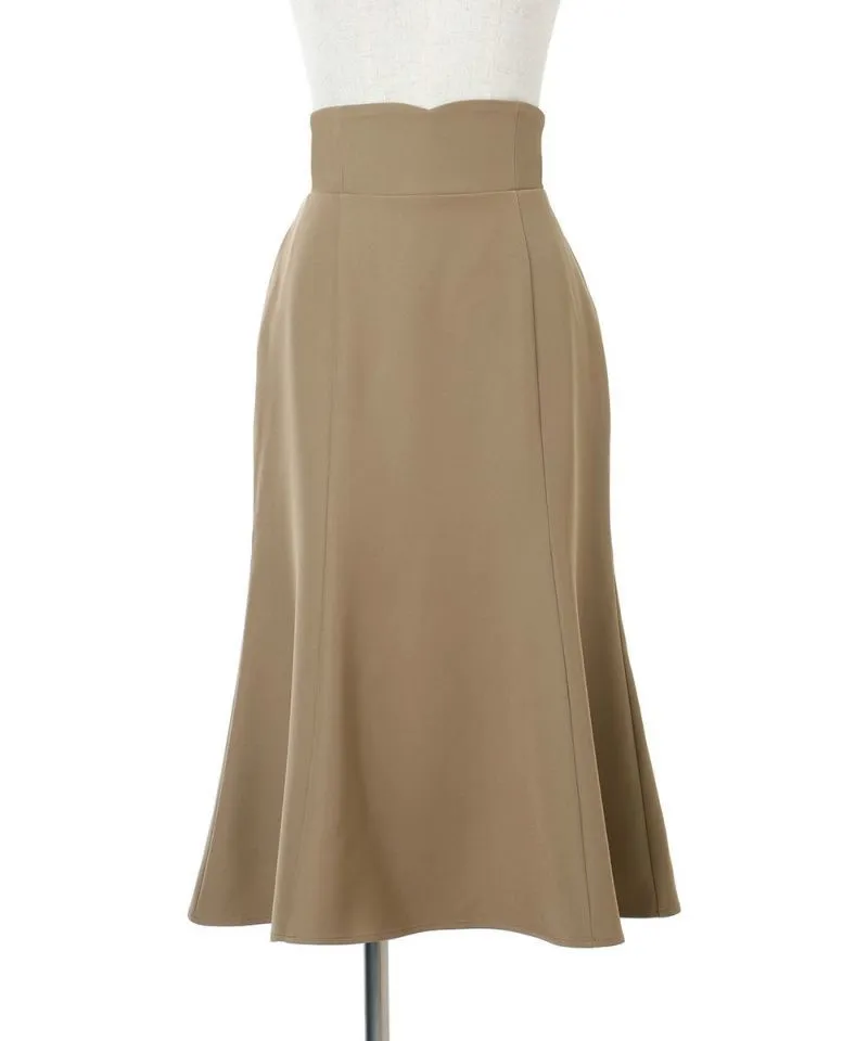High Waist Narrow Flared Skirt with Belt / an another angelus [51BG02p003].