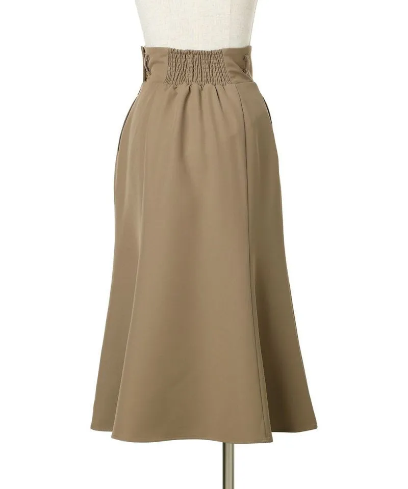 High Waist Narrow Flared Skirt with Belt / an another angelus [51BG02p003].