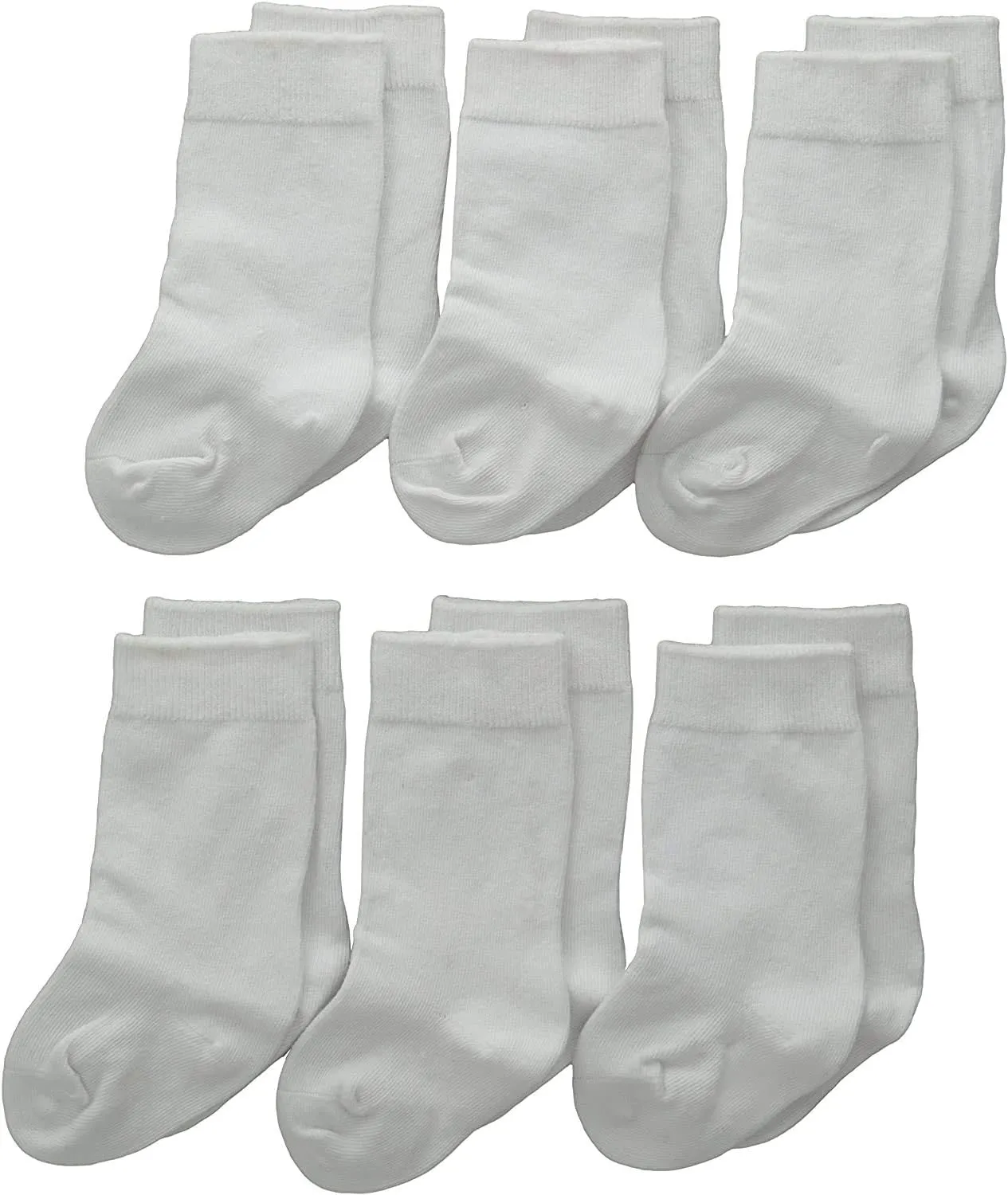 Jefferies Socks Baby-Girls Infant Seamless Cotton Knee High 6 Pair Pack