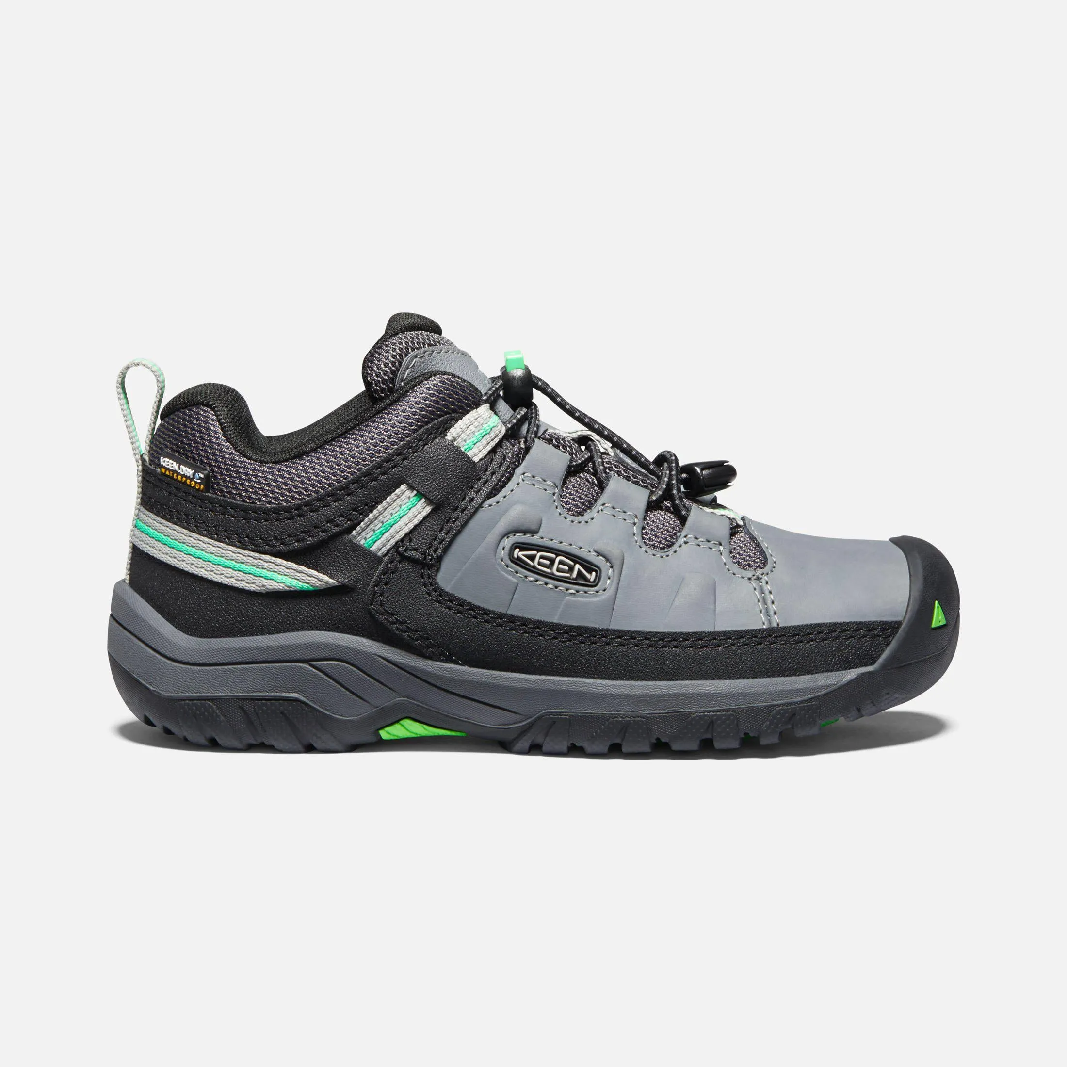 Keen Targhee Lo Waterproof Hiking Shoe - Steel Grey/Irish Green