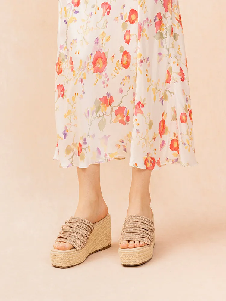 Lisa Embellished Strapped Wedges