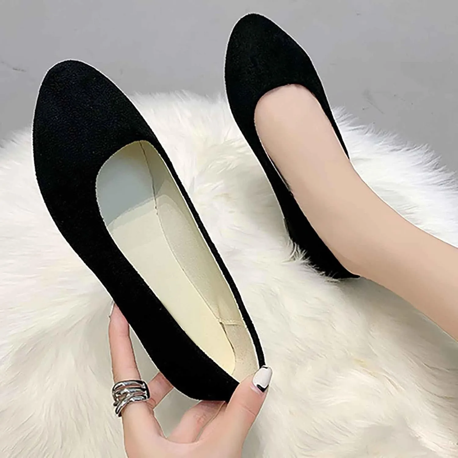 Loafers for Women Comfortable Dressy Casual Work Flats Lightweight Summer Ballet Flats Dressy Pointed Toe Shoes