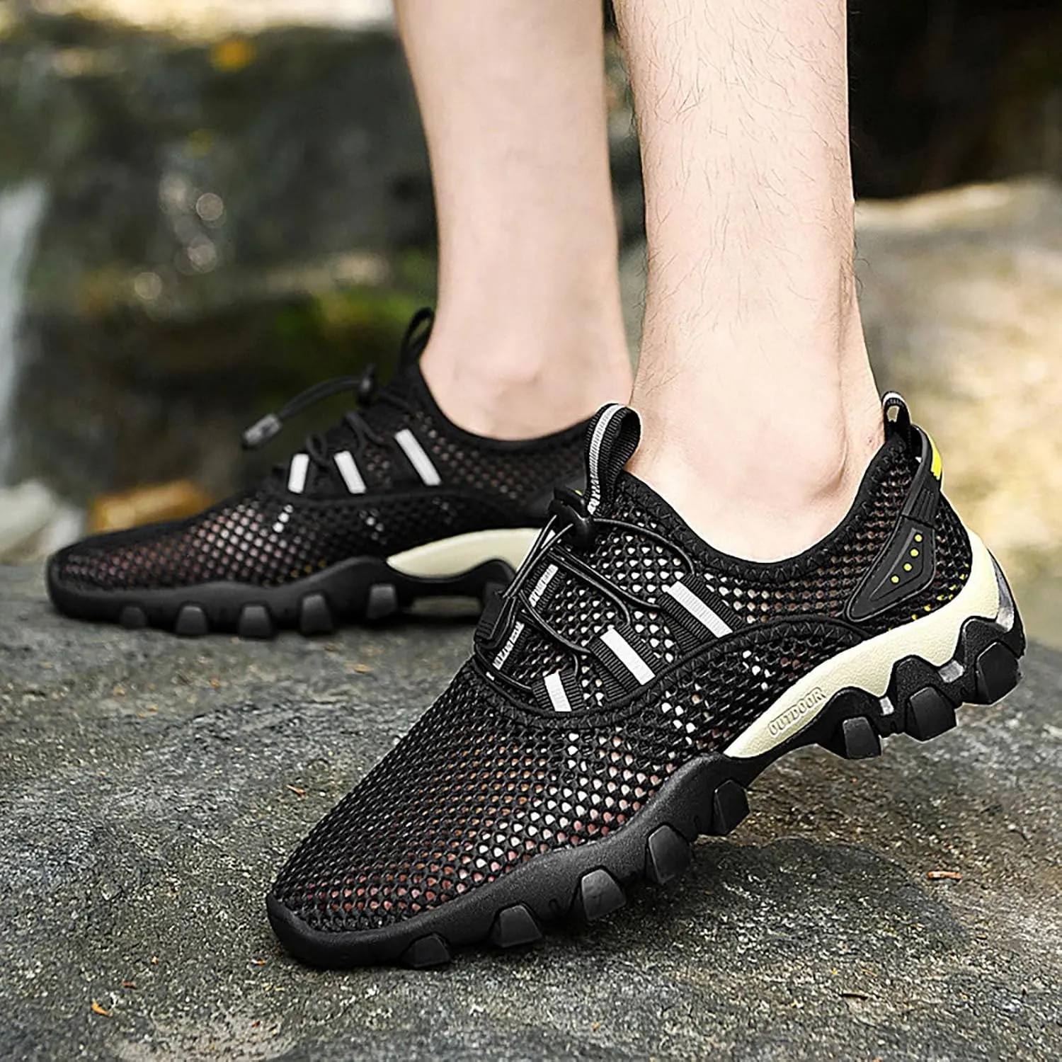 Men's Shoes Summer Breathable Mesh Shoes Sports Casual Shoes Men's Hiking Shoes Tourism Hiking Shoes men's flip flops