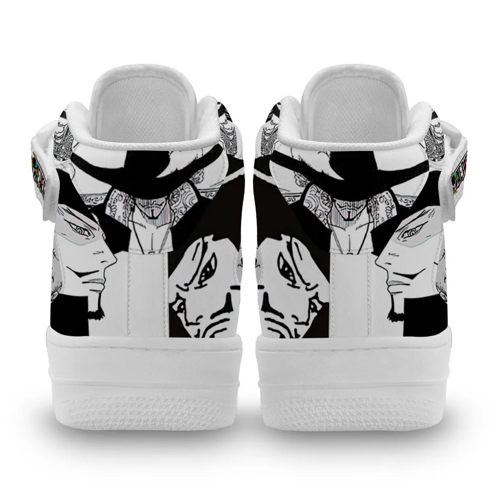 Mihawk Sneakers Air Mid OP Custom Anime Shoes Mix Manga