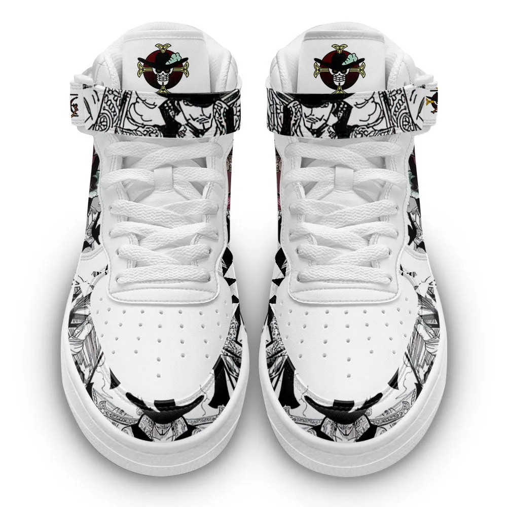 Mihawk Sneakers Air Mid OP Custom Anime Shoes Mix Manga
