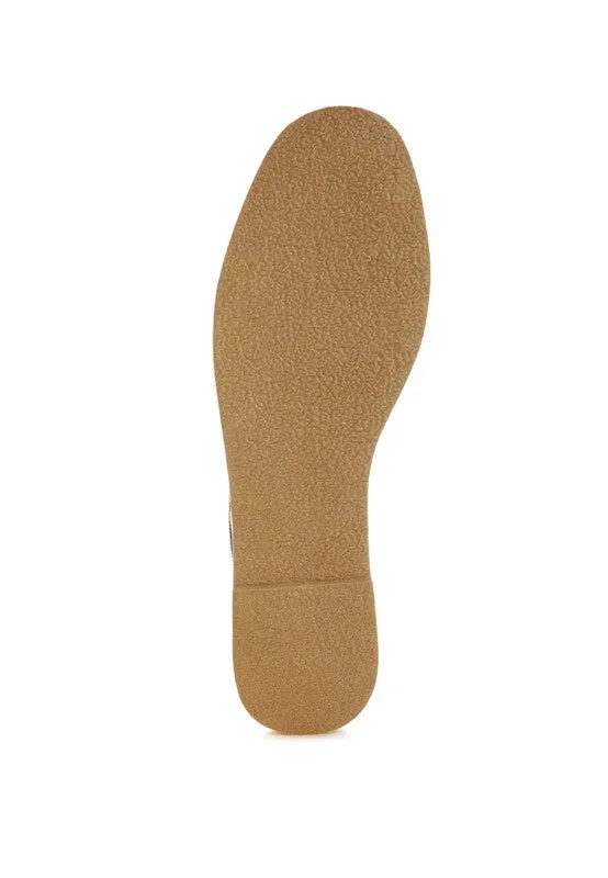 Moshka Round Toe Canvas Slip-On Loafers