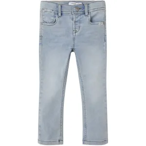 Name It Light Blue Bleached Denim Silas Slim Sweat Jeans Noos