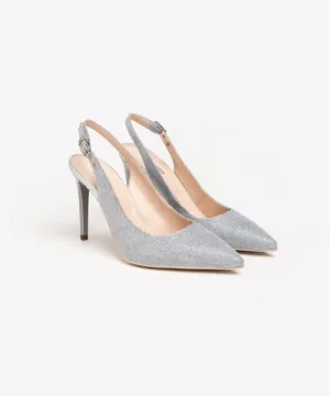 NERO GIARDINI LEATHER SPARKLE STILETTO PUMPS