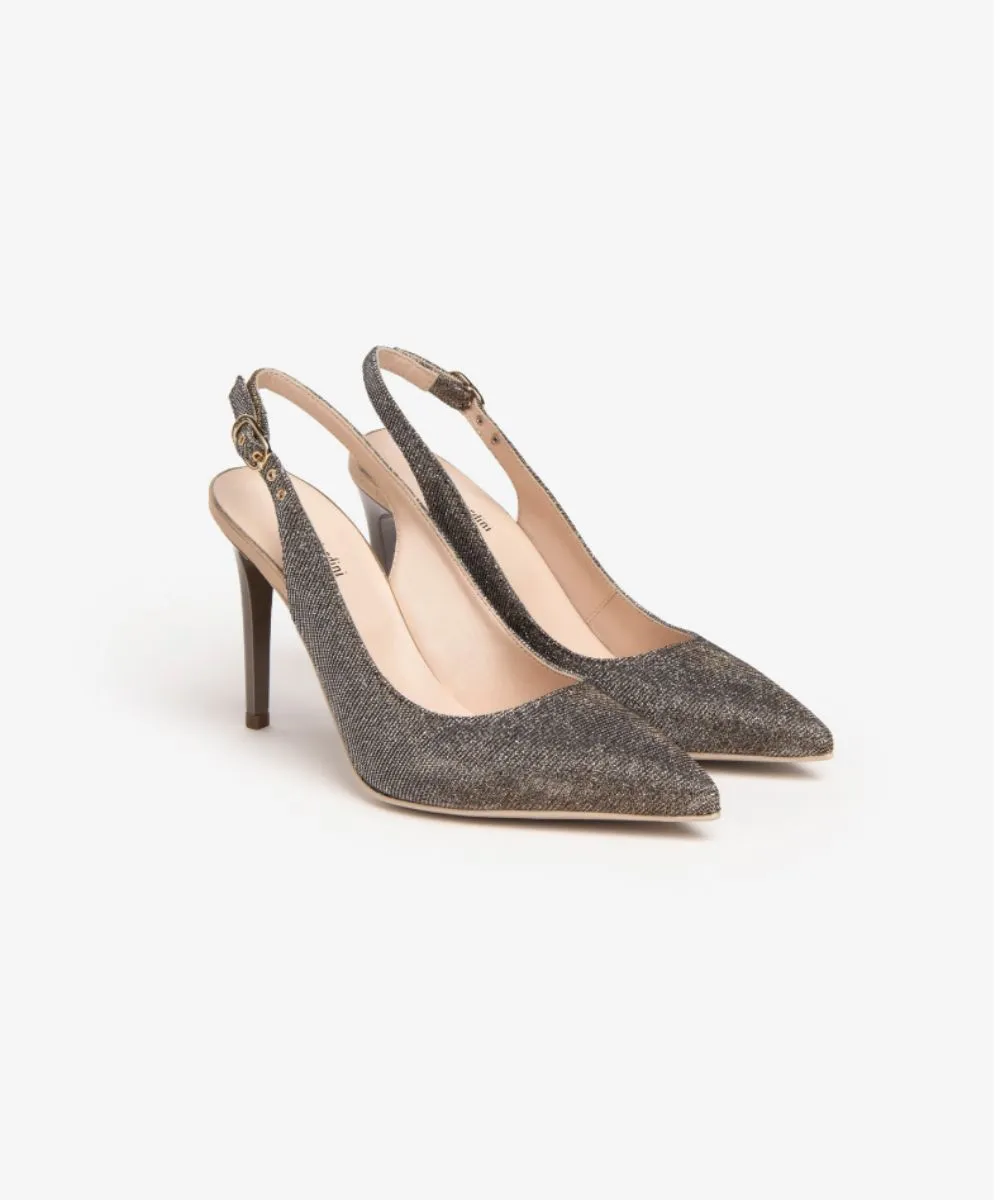 NERO GIARDINI LEATHER SPARKLE STILETTO PUMPS