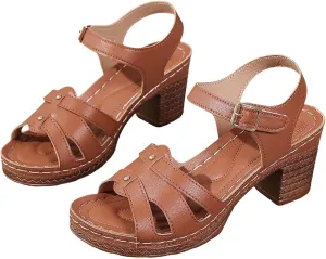 Orthopedic Sandals for Women Comfortable Dressy Wedge Sandal Summer Walking Wedges Casual Platform Shoes with Adjustable Hook Loop