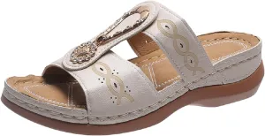 Orthopedic Sandals with Back StrapOrthotic Wide Width Platform Sandals Orthopedic Womens Flip Flop Sandals Orthopedic Arch Support Sandals Women's Gold Women's Orthopedic Platform Wedge Sandals