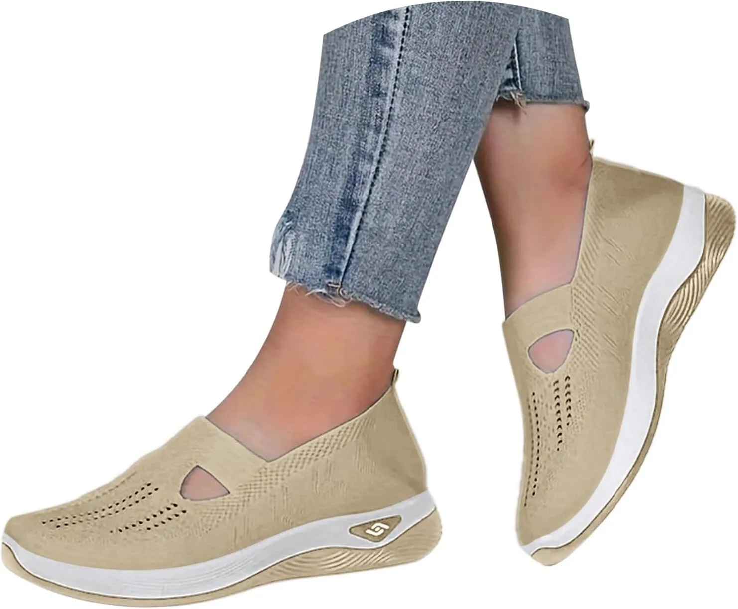 Orthopedic Shoes for Women Slip on Breathable Walking Diabetic Shoes with Arch Support Mesh Comfortwear