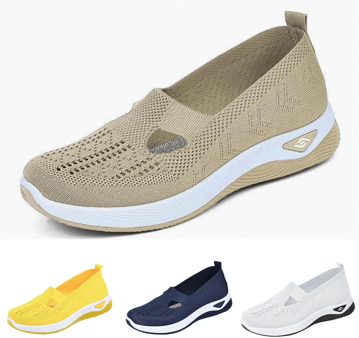 Orthopedic Shoes for Women Slip on Breathable Walking Diabetic Shoes with Arch Support Mesh Comfortwear