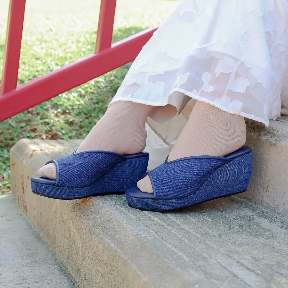 Ratna Peep Toe Wedge Sandal