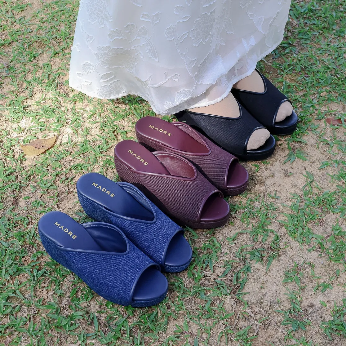 Ratna Peep Toe Wedge Sandal