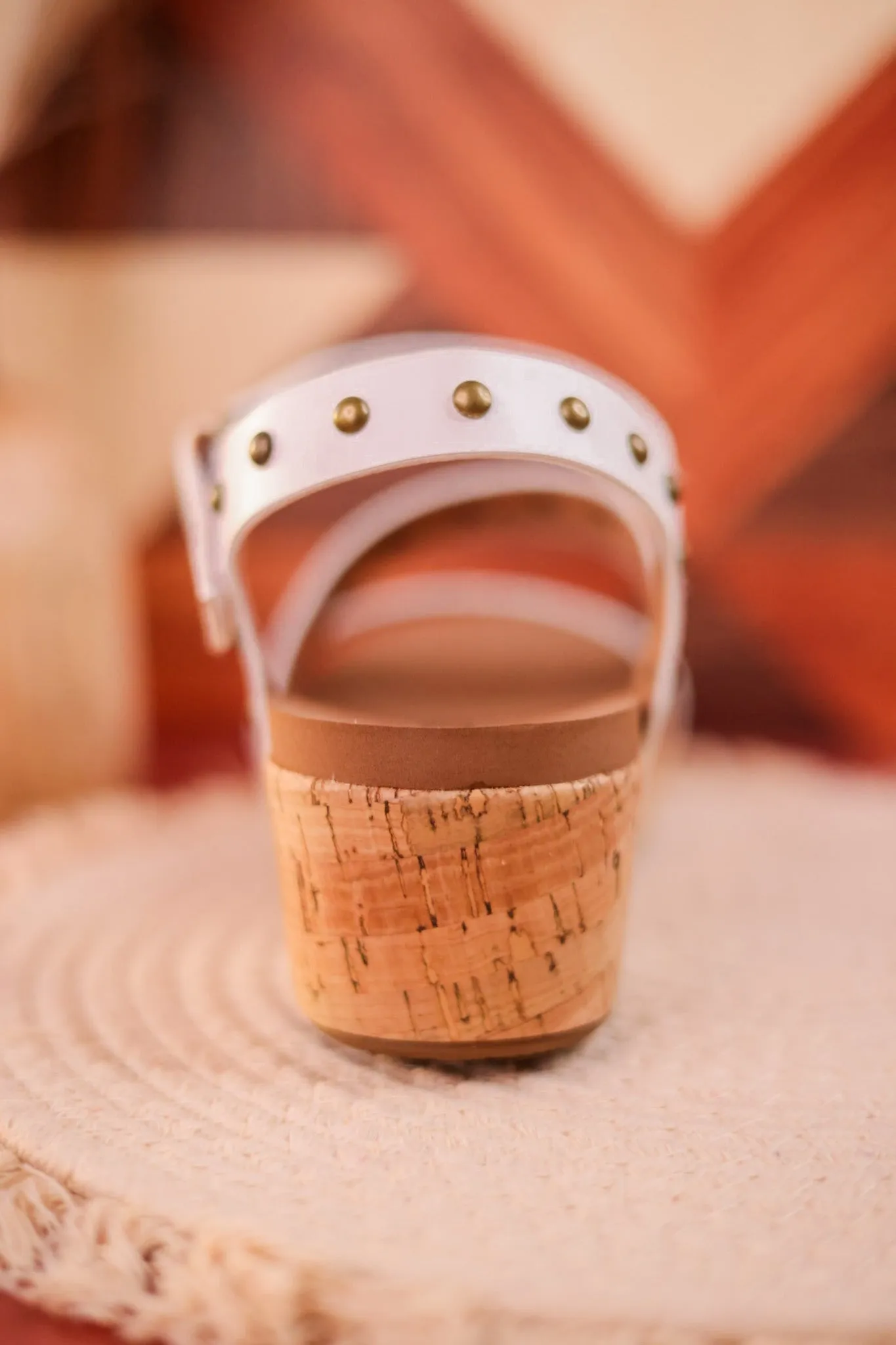 Revolve White Cork Wedges