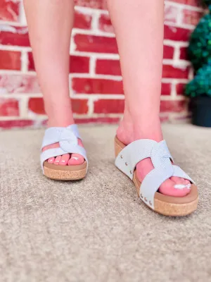 Sparkly White Corky Wedges